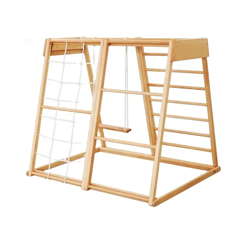 Kids Outdoor Wooden Climbing Frame - Scala di Corda per Bambini, Giocattoli