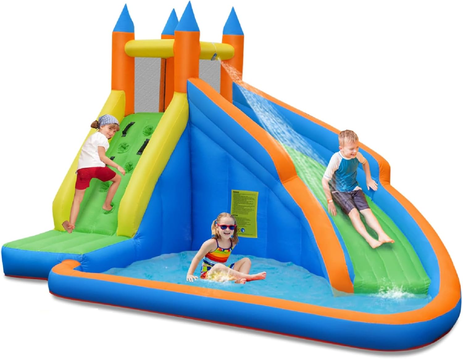 Kids Outdoor Water Slide - Parco Acquatico Gonfiabile Gigante con Parete