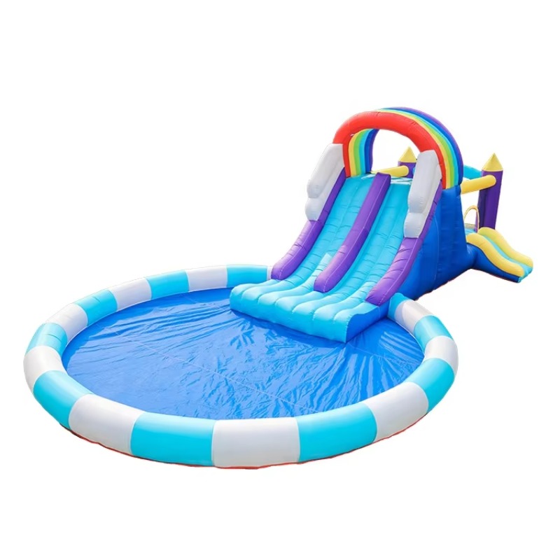 Kids Outdoor Water Slide - Scivolo d'Acqua Gonfiabile Gigante Arcobaleno per