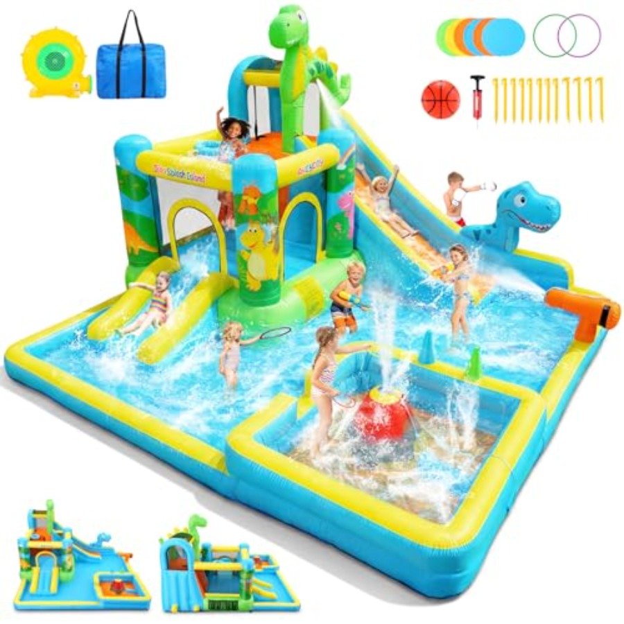 Kids Outdoor Water Slide - Scivolo acquatico gonfiabile da esterno: castello