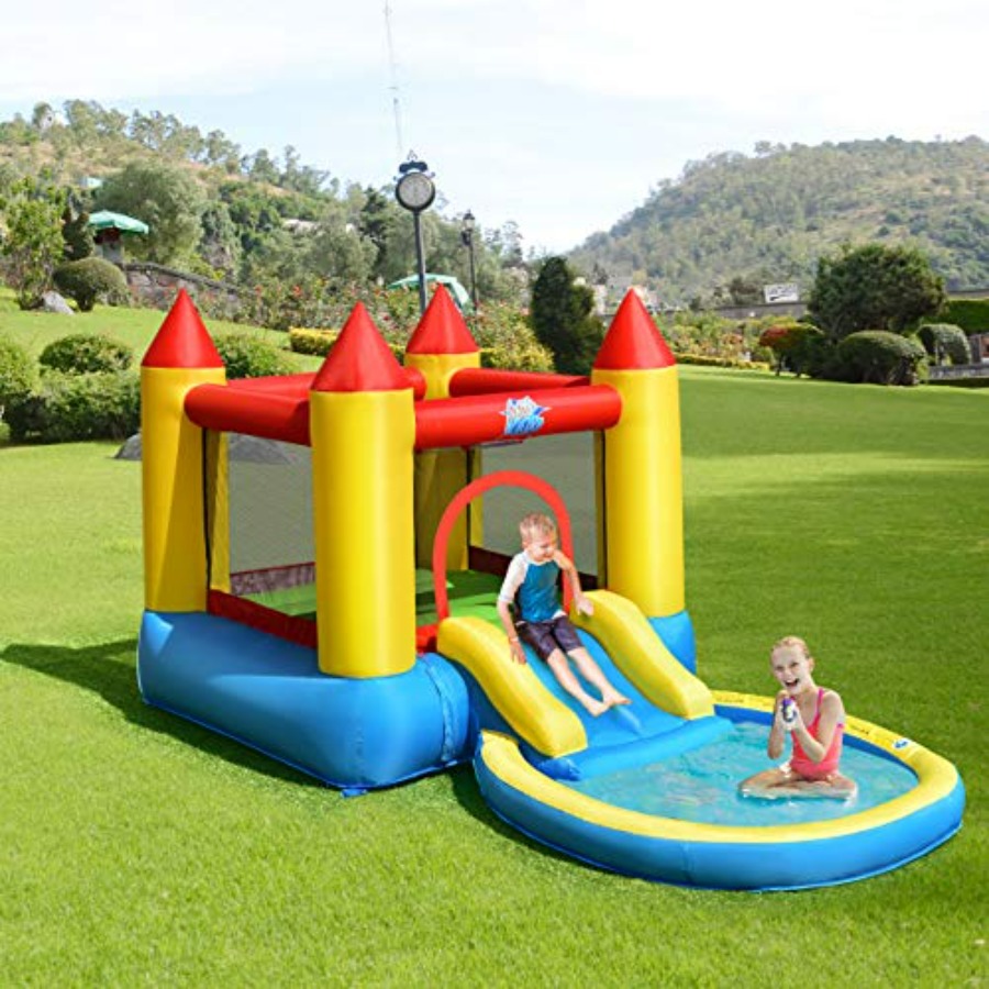 Kids Outdoor Water Slide - Castello gonfiabile da giardino per bambini