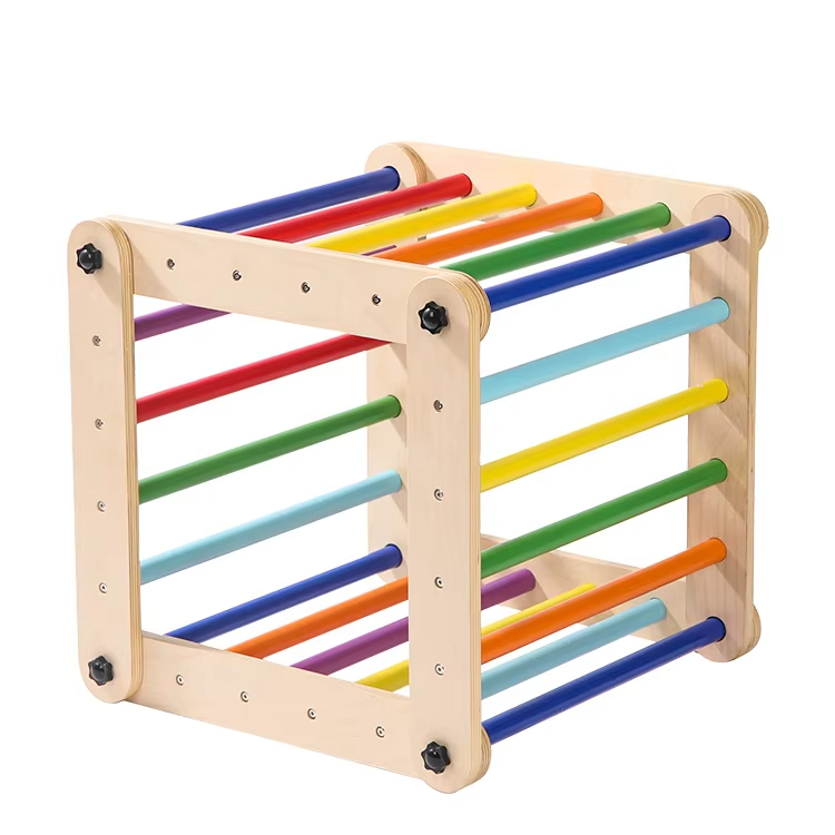 Kids Outdoor Wooden Climbing Frame - Set di 3 Strutture per Arrampicata