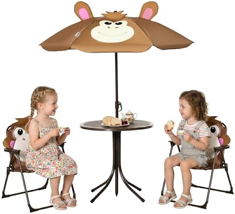Kids Outdoor Umbrella For Table - Set Tavolo e Sedie per Bambini,