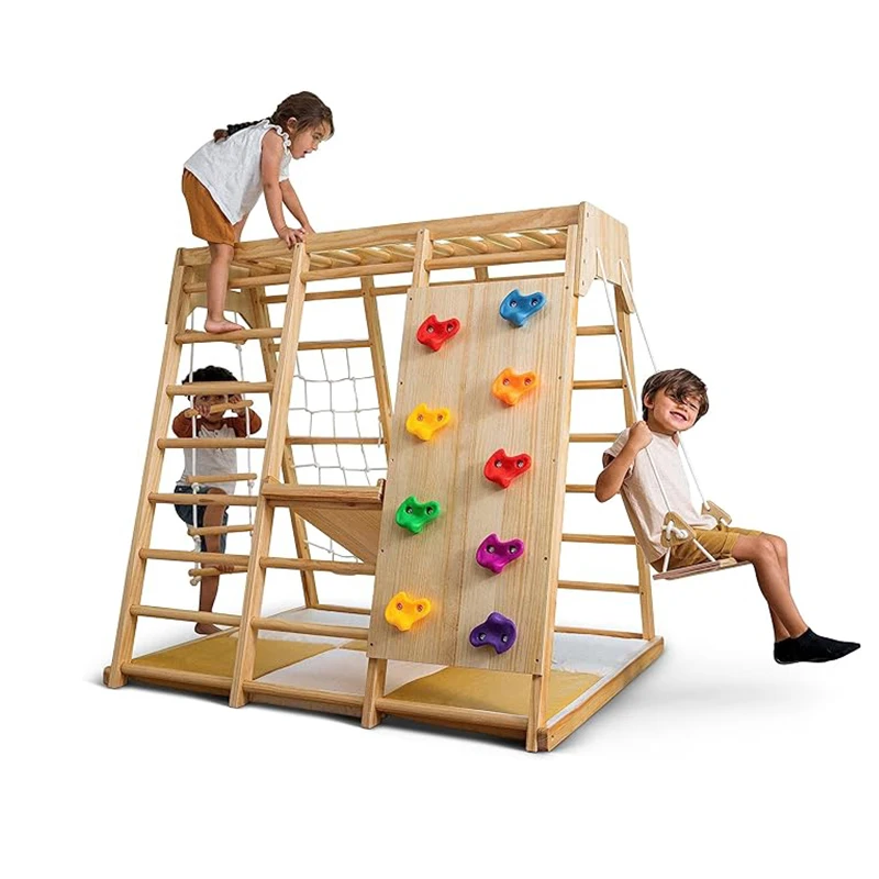 Kids Outdoor Wooden Climbing Frame - Attrezzatura per Parco Giochi al Coperto