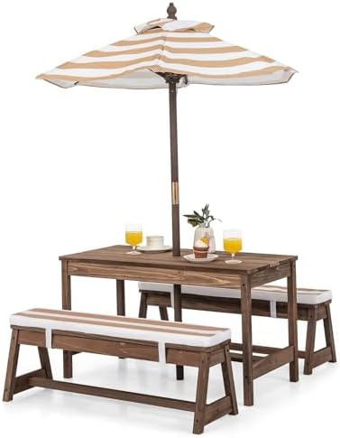Kids Outdoor Umbrella For Table - Tavolo da picnic per bambini, set