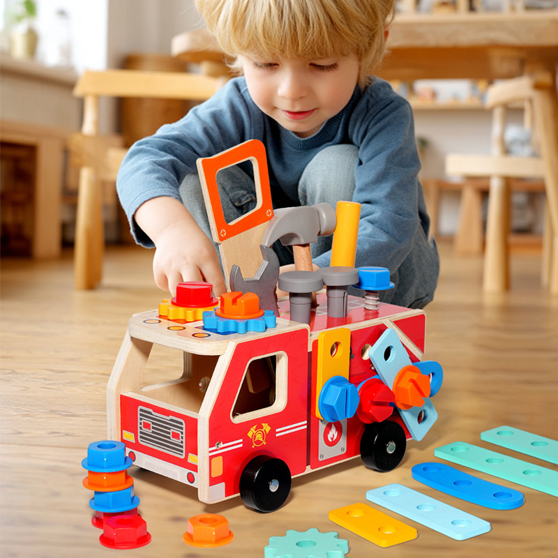 Kids Outdoor Wooden Playset - Set di Attrezzi per Assemblaggio Dadi