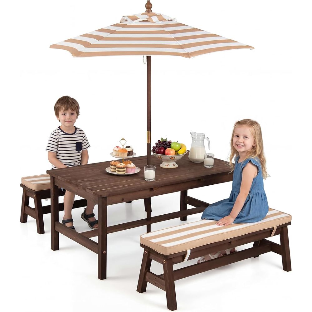 Kids Outdoor Umbrella For Table - Tavolo da picnic per bambini, set