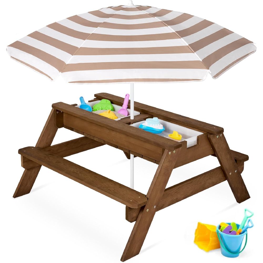 Kids Outdoor Umbrella For Table - Tavolo da Picnic per Bambini con