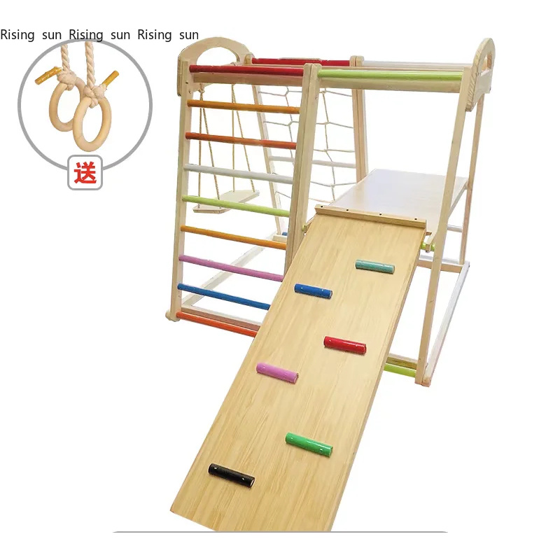 Kids Outdoor Wooden Climbing Frame - Struttura da Arrampicata in Legno per