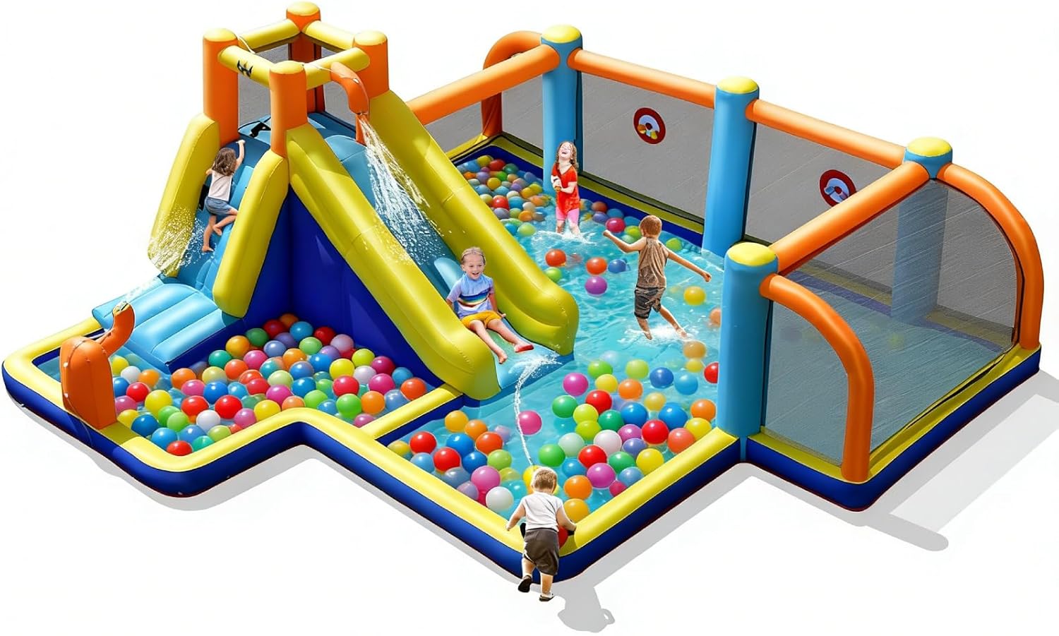 Kids Outdoor Water Slide - Scivolo d'Acqua Gonfiabile, Castello Gonfiabile con