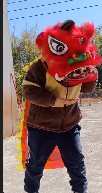 Kids Outdoor Outfit - 2-5 anni 12 pollici Lion Dance
