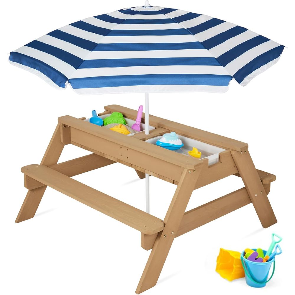 Kids Outdoor Umbrella For Table - Tavolo da Picnic per Bambini con