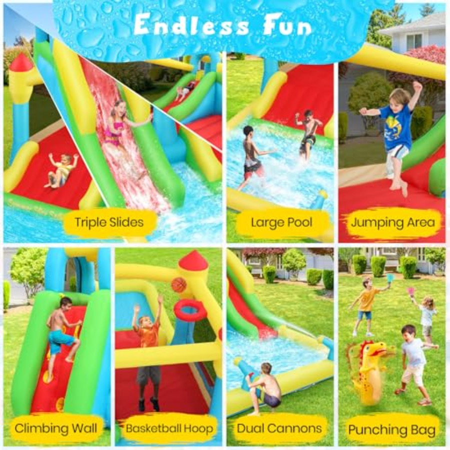 Castello gonfiabile acquatico  - Kids Outdoor Water Slide recensione e prezzo