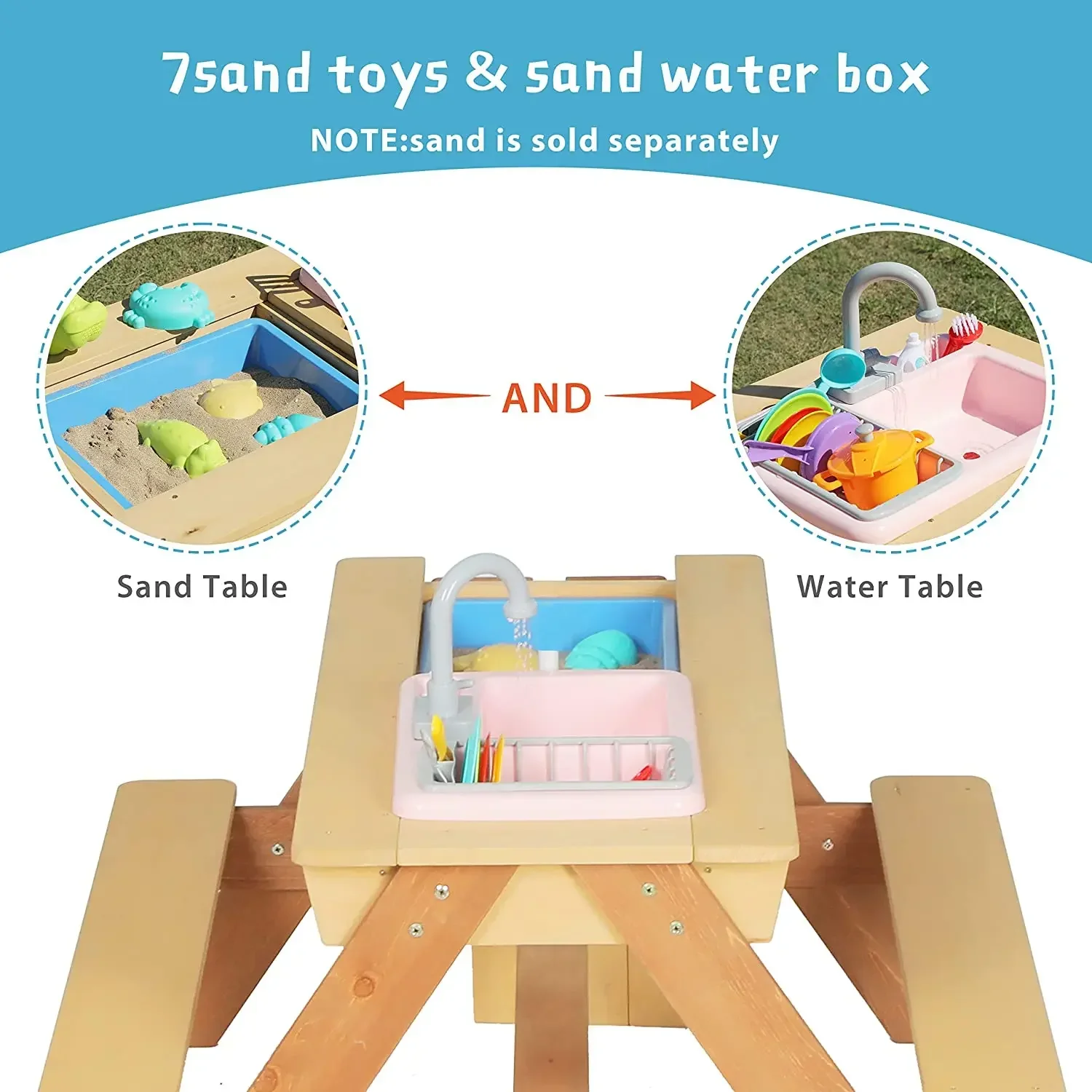 # Tavolo da picnic per bambini - Kids Outdoor Wooden Playset recensione e prezzo