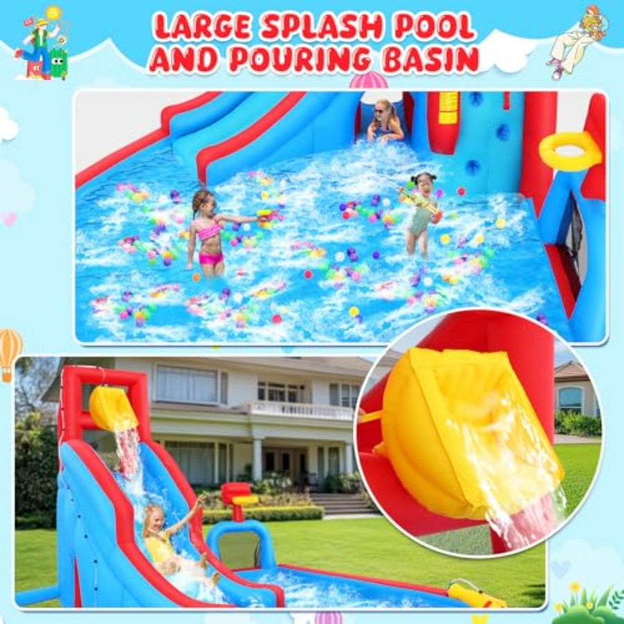 Scivolo acquatico gonfiabile d - Kids Outdoor Water Slide recensione e prezzo