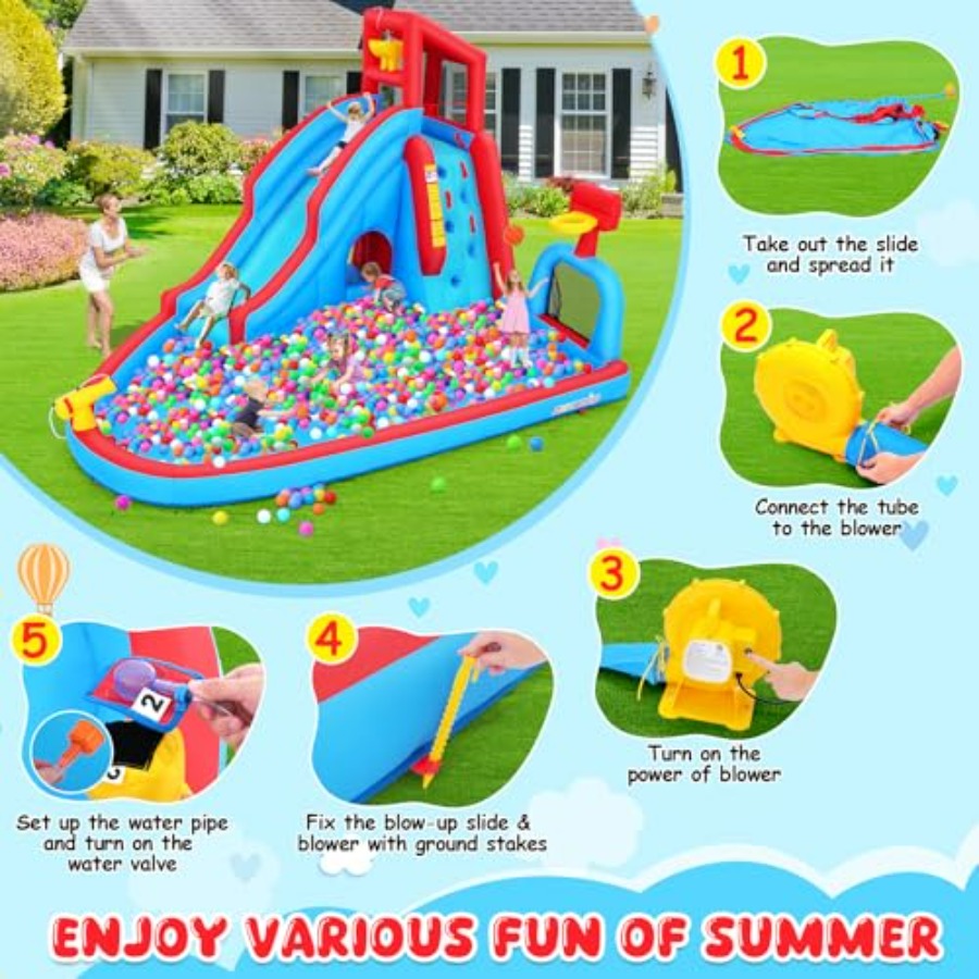 Scivolo acquatico gonfiabile d - Kids Outdoor Water Slide recensione e prezzo