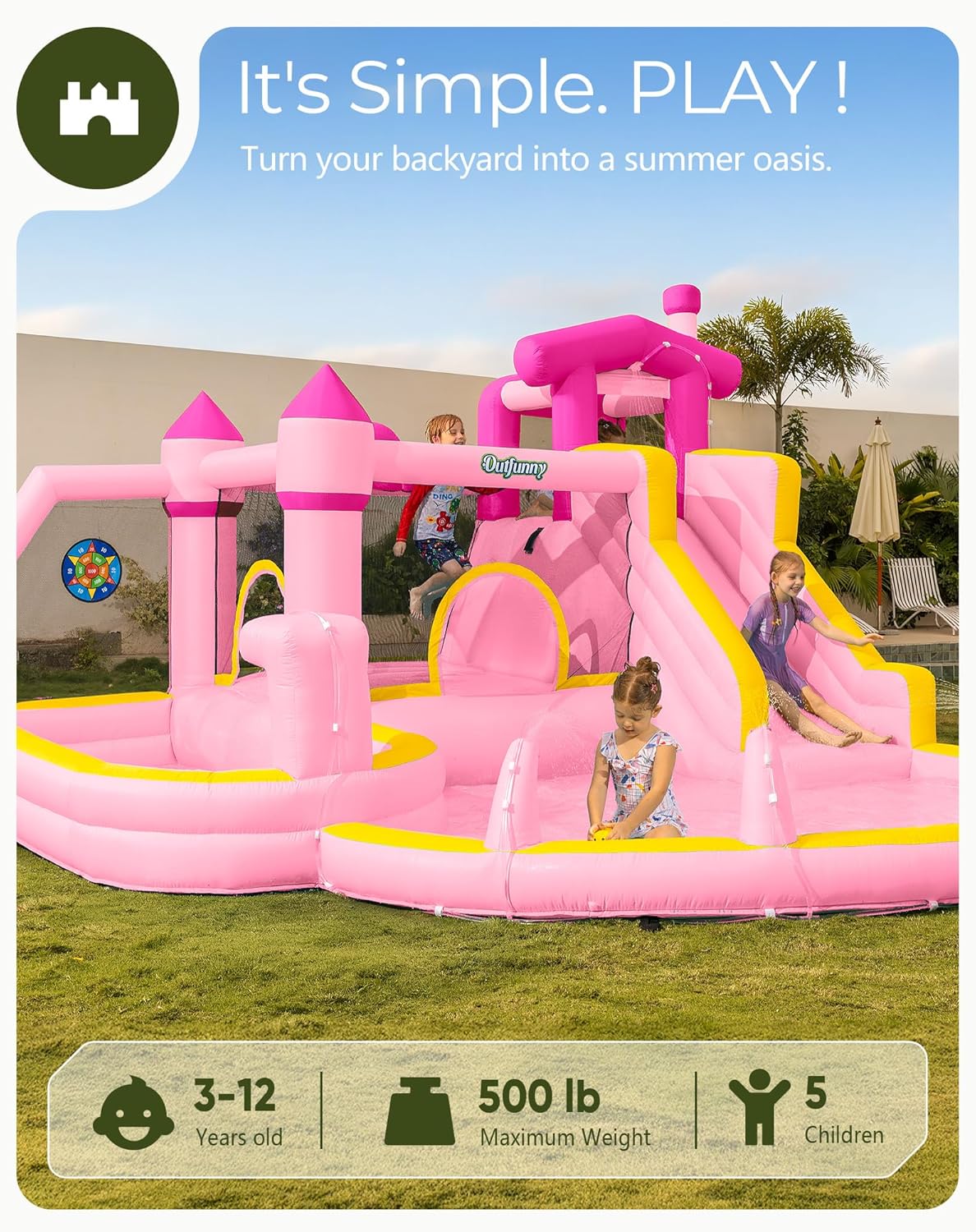 Scivolo d'Acqua Gonfiabile Ros - Kids Outdoor House recensione e prezzo