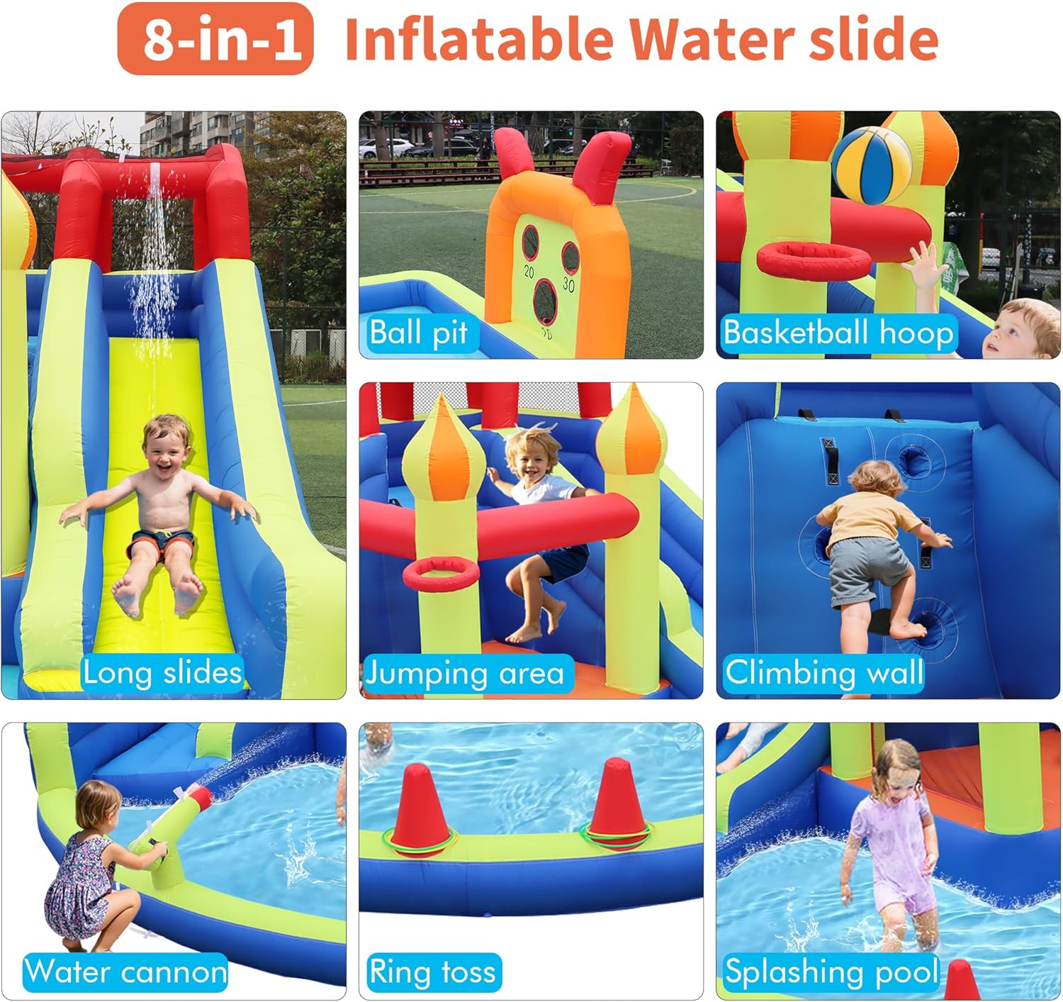 Castello Gonfiabile per Bambin - Kids Outdoor Water Slide recensione e prezzo