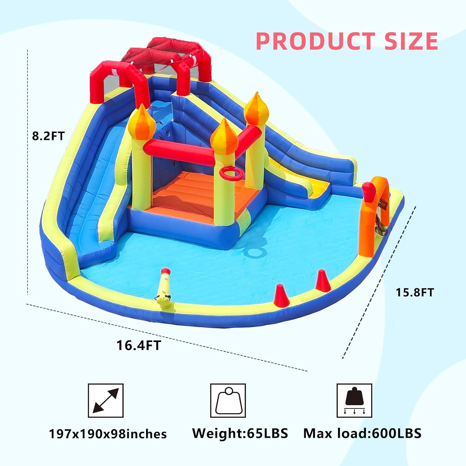 Castello Gonfiabile per Bambin - Kids Outdoor Water Slide recensione e prezzo