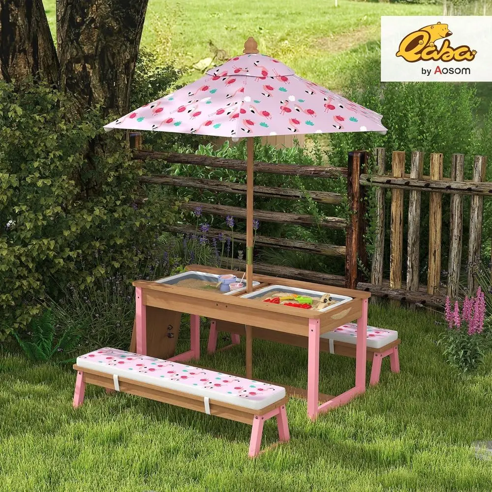 Set da Picnic in Legno con Omb - Kids Outdoor Umbrella For Table recensione e prezzo
