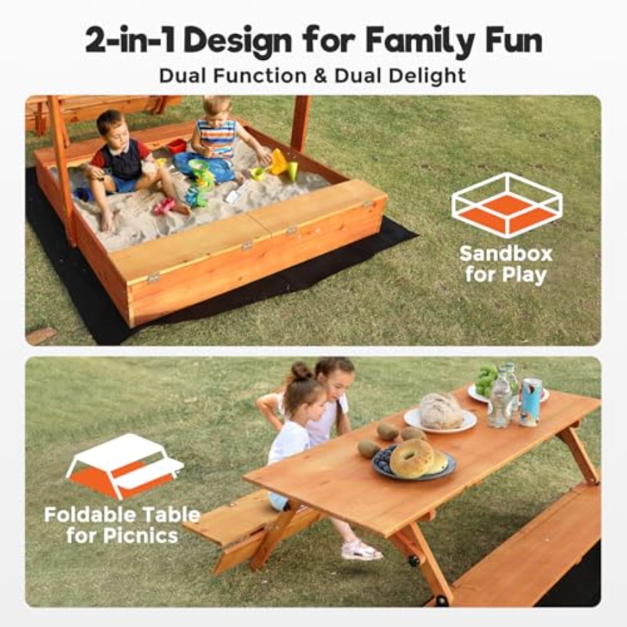 Sabbiera in legno per bambini  - Kids Outdoor Bench recensione e prezzo