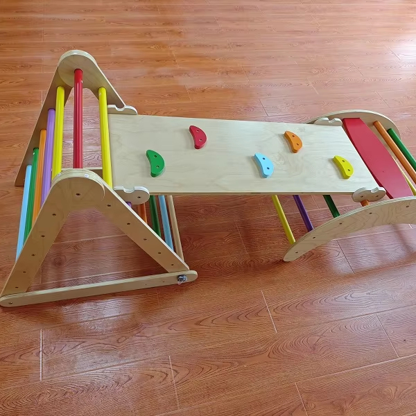 Set da Gioco Montessori 3-in-1 - Kids Outdoor Wooden Climbing Frame recensione e prezzo