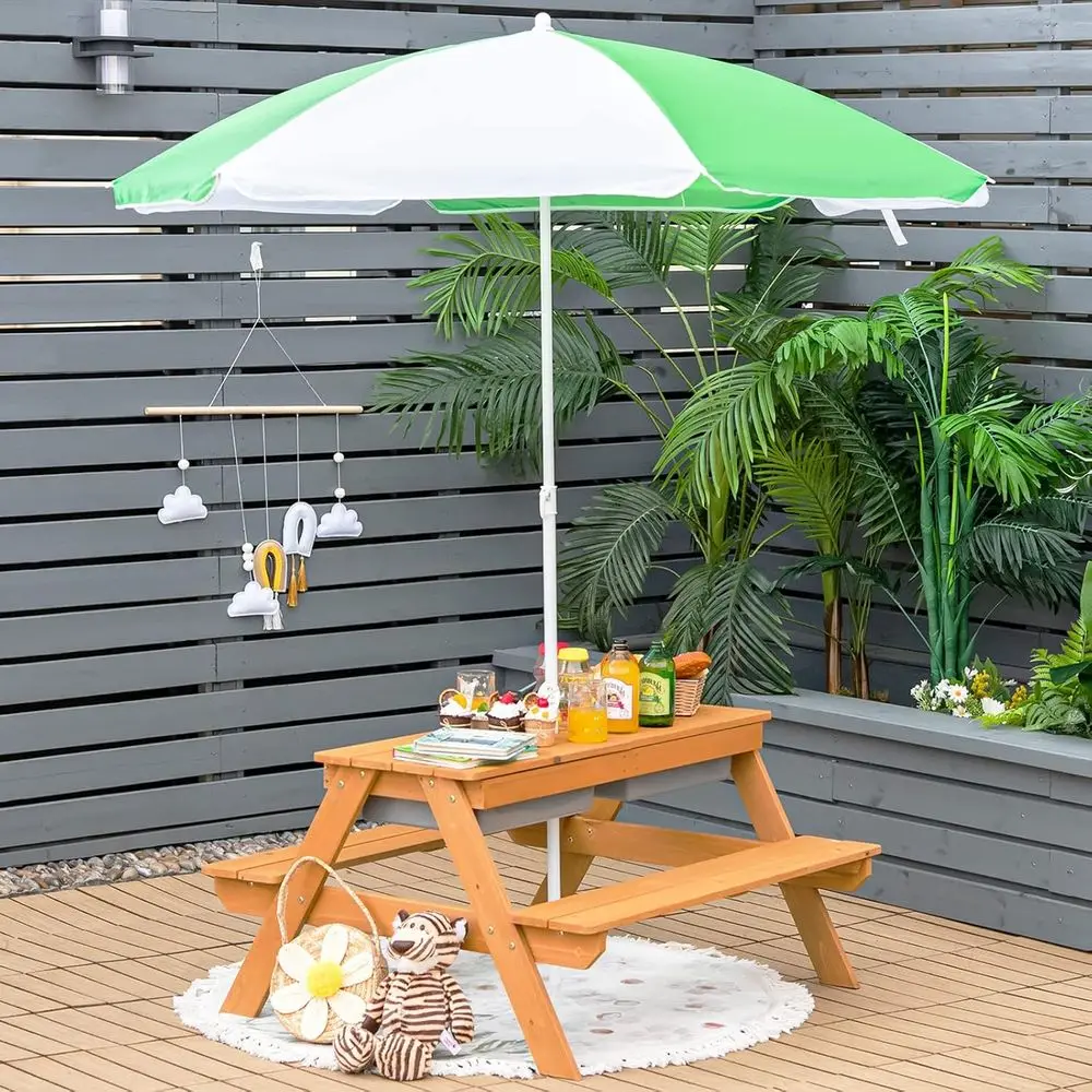 Tavolo da Picnic 4-in-1 in Leg - Kids Outdoor Umbrella For Table recensione e prezzo