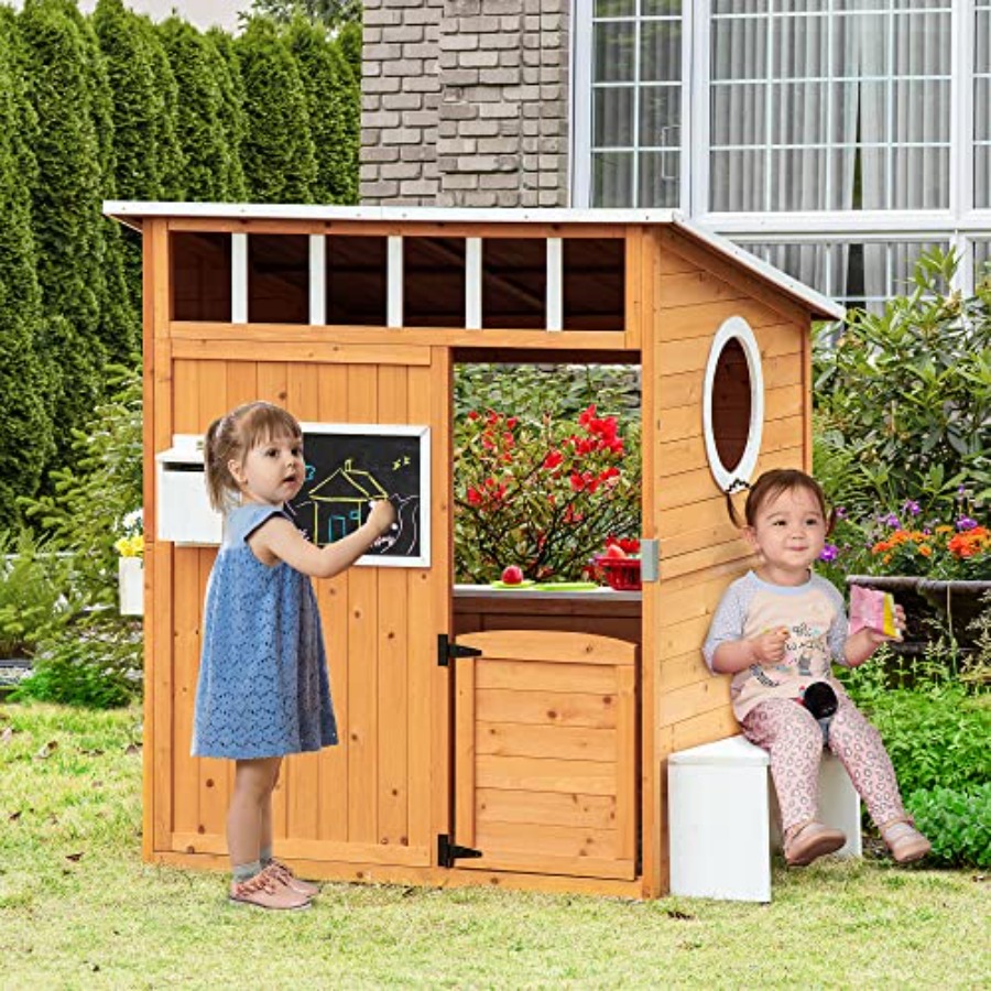 Casetta da gioco in legno per  - Kids Outdoor Bench recensione e prezzo