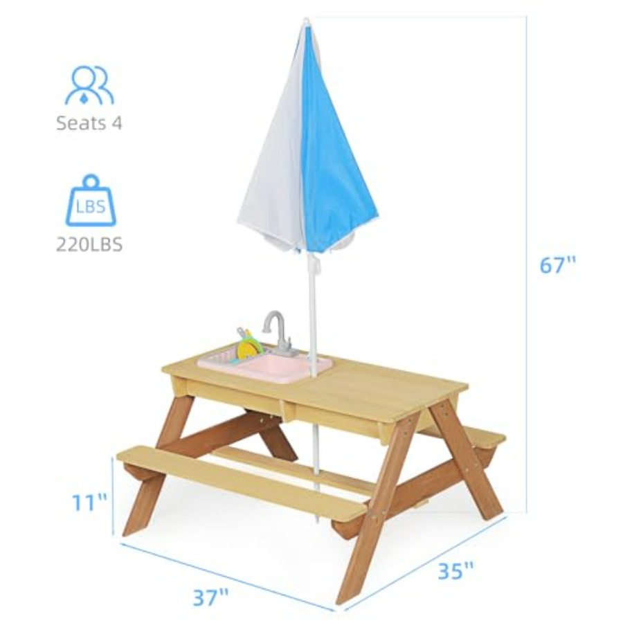 Tavolo da picnic per bambini d - Kids Outdoor Umbrella For Table recensione e prezzo