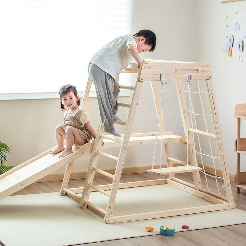Struttura da arrampicata per b - Kids Outdoor Wooden Climbing Frame recensione e prezzo