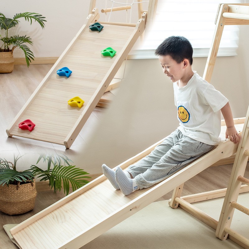 Struttura da arrampicata per b - Kids Outdoor Wooden Climbing Frame recensione e prezzo