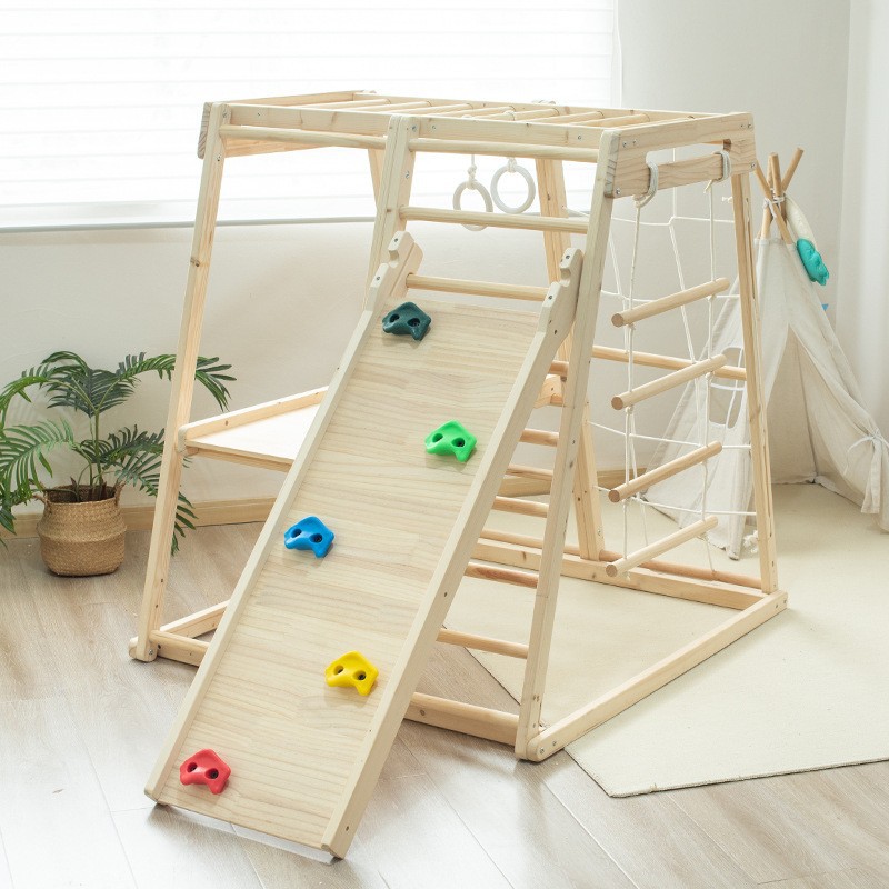 Struttura da arrampicata per b - Kids Outdoor Wooden Climbing Frame recensione e prezzo