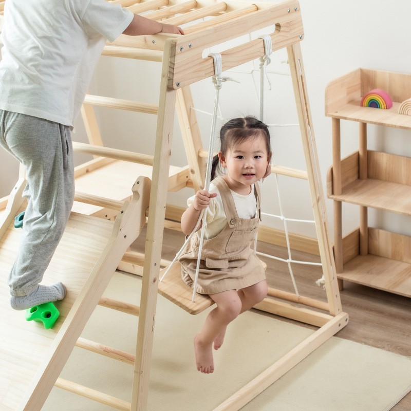 Struttura da arrampicata per b - Kids Outdoor Wooden Climbing Frame recensione e prezzo
