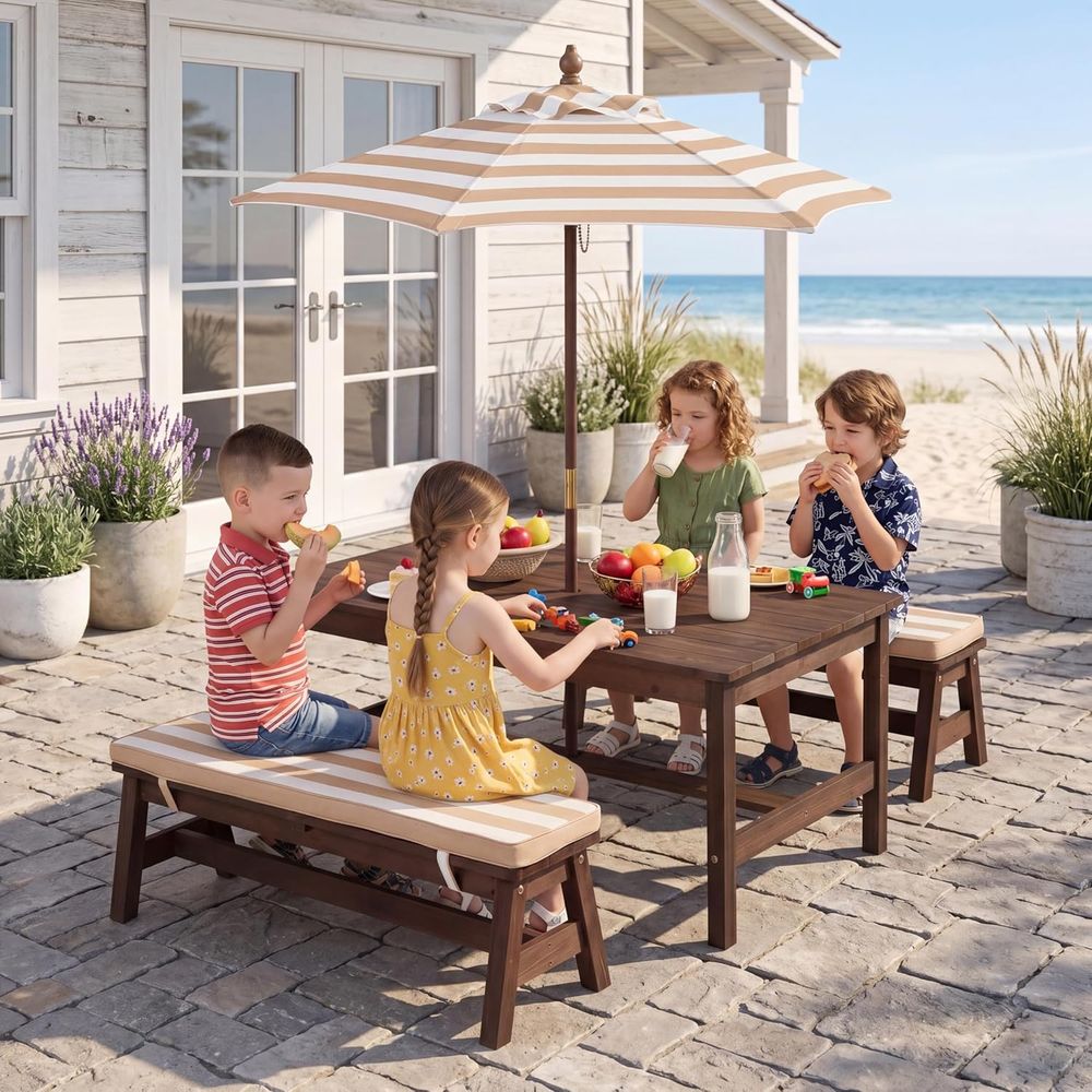 Tavolo da picnic per bambini,  - Kids Outdoor Umbrella For Table recensione e prezzo