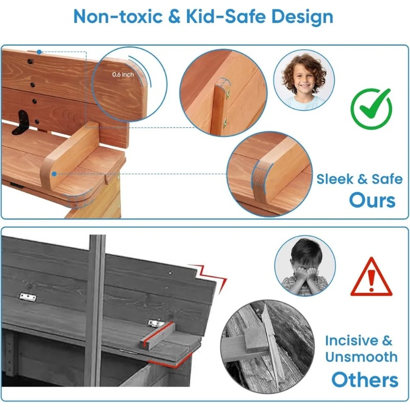 Sabbiera per Bambini in Legno  - Kids Outdoor Bench recensione e prezzo