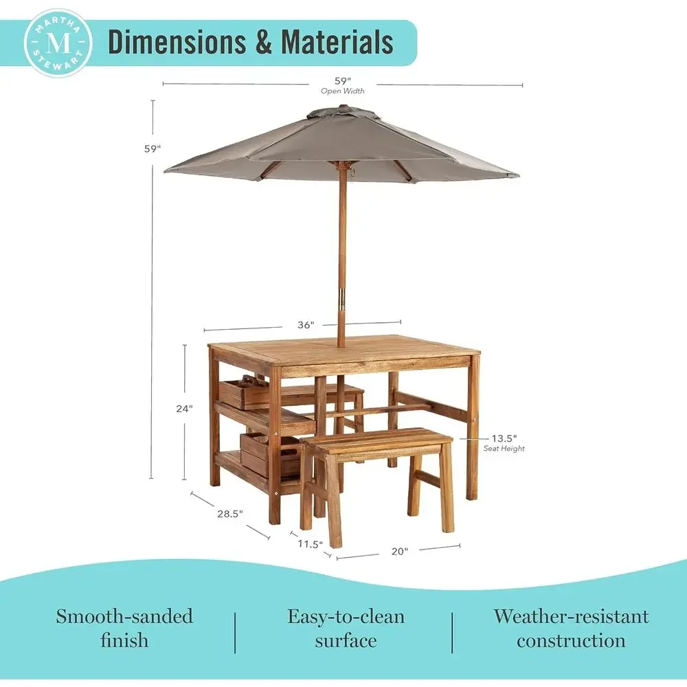 Set da Esterno per Bambini con - Kids Outdoor Umbrella For Table recensione e prezzo
