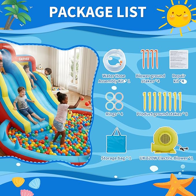 Parco acquatico gonfiabile 8-i - Kids Outdoor Water Slide recensione e prezzo