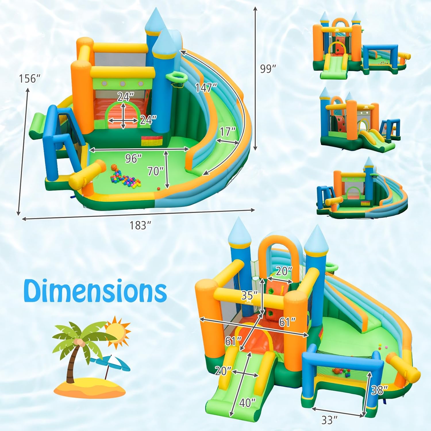Scivolo Acquatico Gonfiabile 9 - Kids Outdoor Water Slide recensione e prezzo