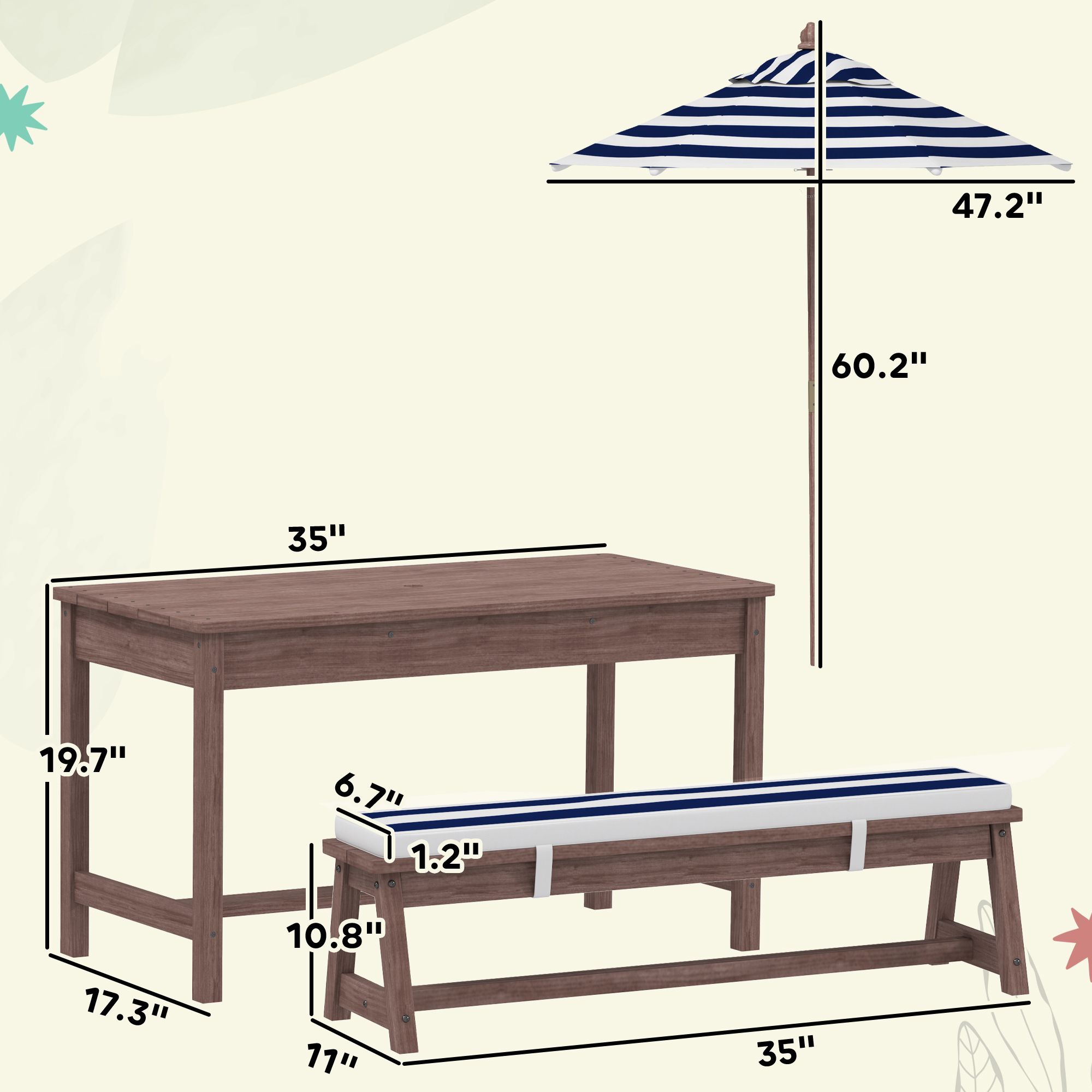 Set da Picnic per Bambini in L - Kids Outdoor Umbrella For Table recensione e prezzo