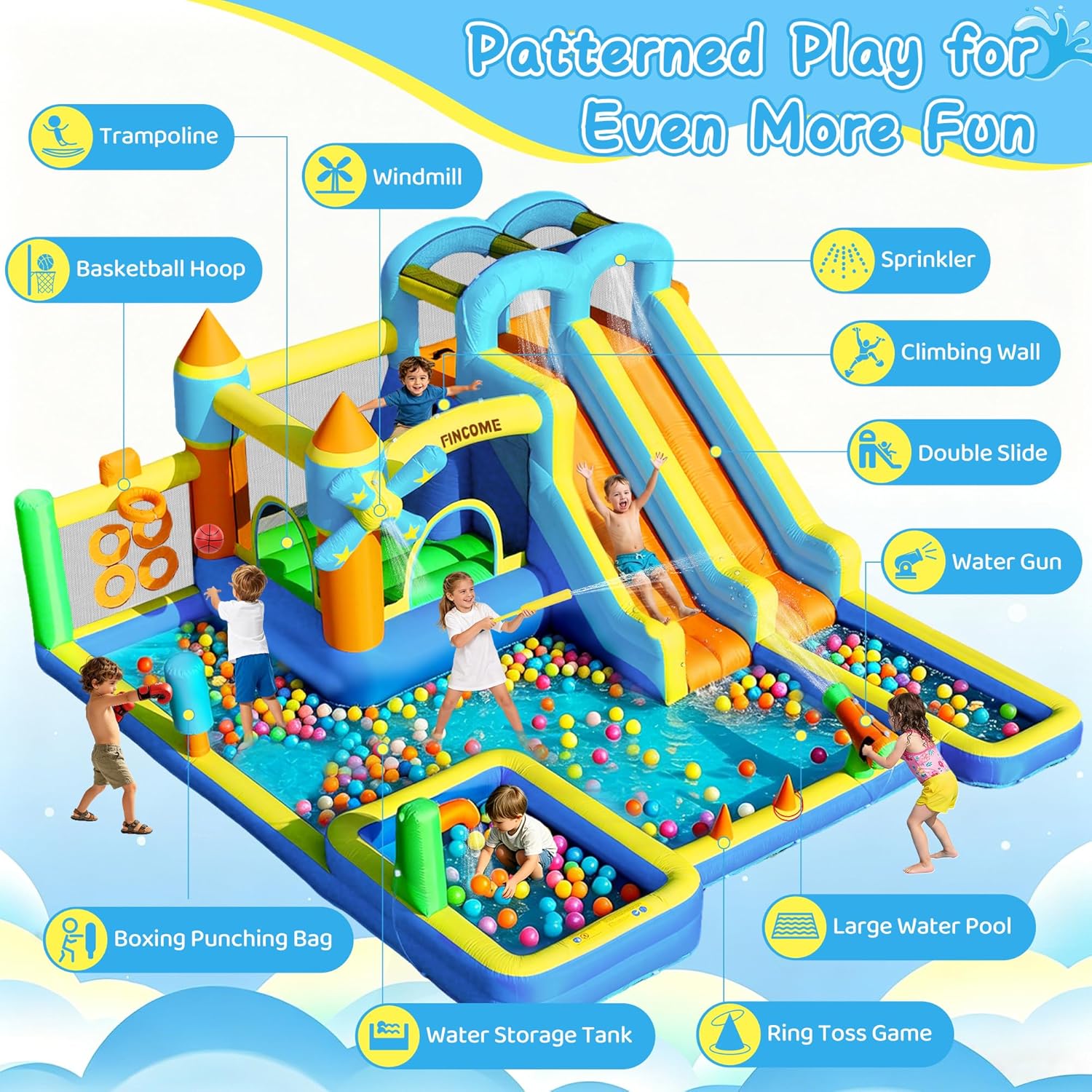 Castello Gonfiabile 10-in-1 co - Kids Outdoor Water Slide recensione e prezzo
