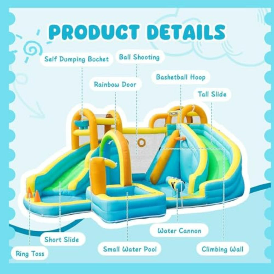 Scivolo d'acqua gonfiabile da  - Kids Outdoor Water Slide recensione e prezzo