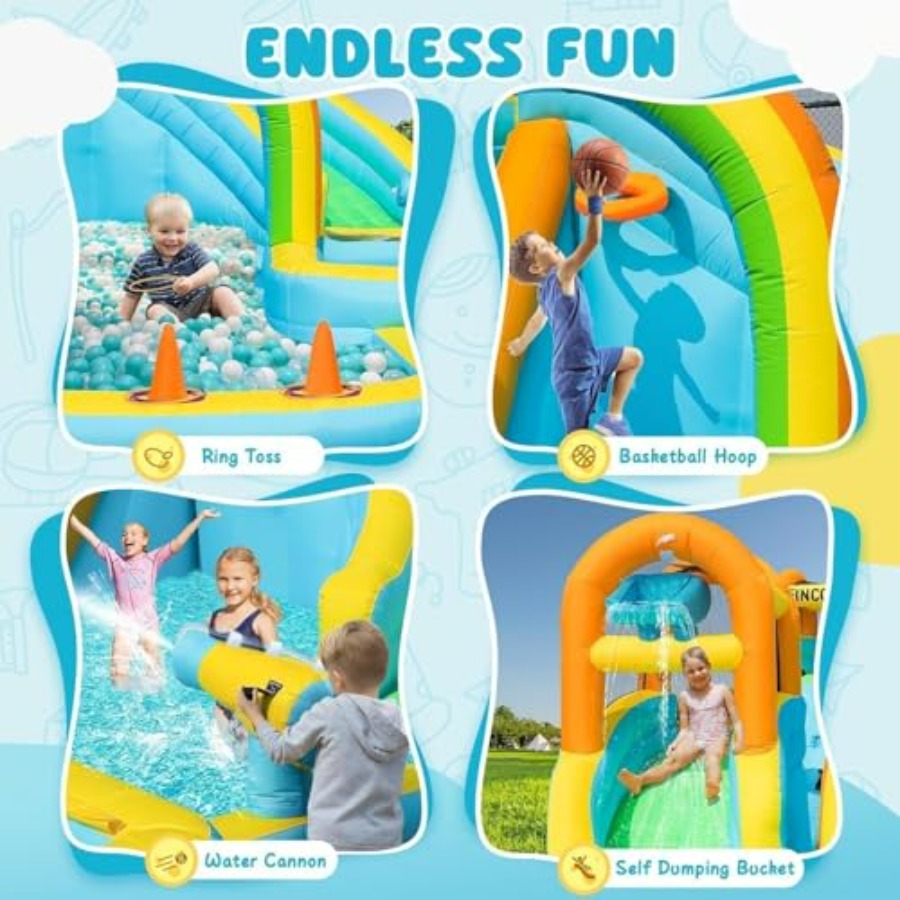 Scivolo d'acqua gonfiabile da  - Kids Outdoor Water Slide recensione e prezzo