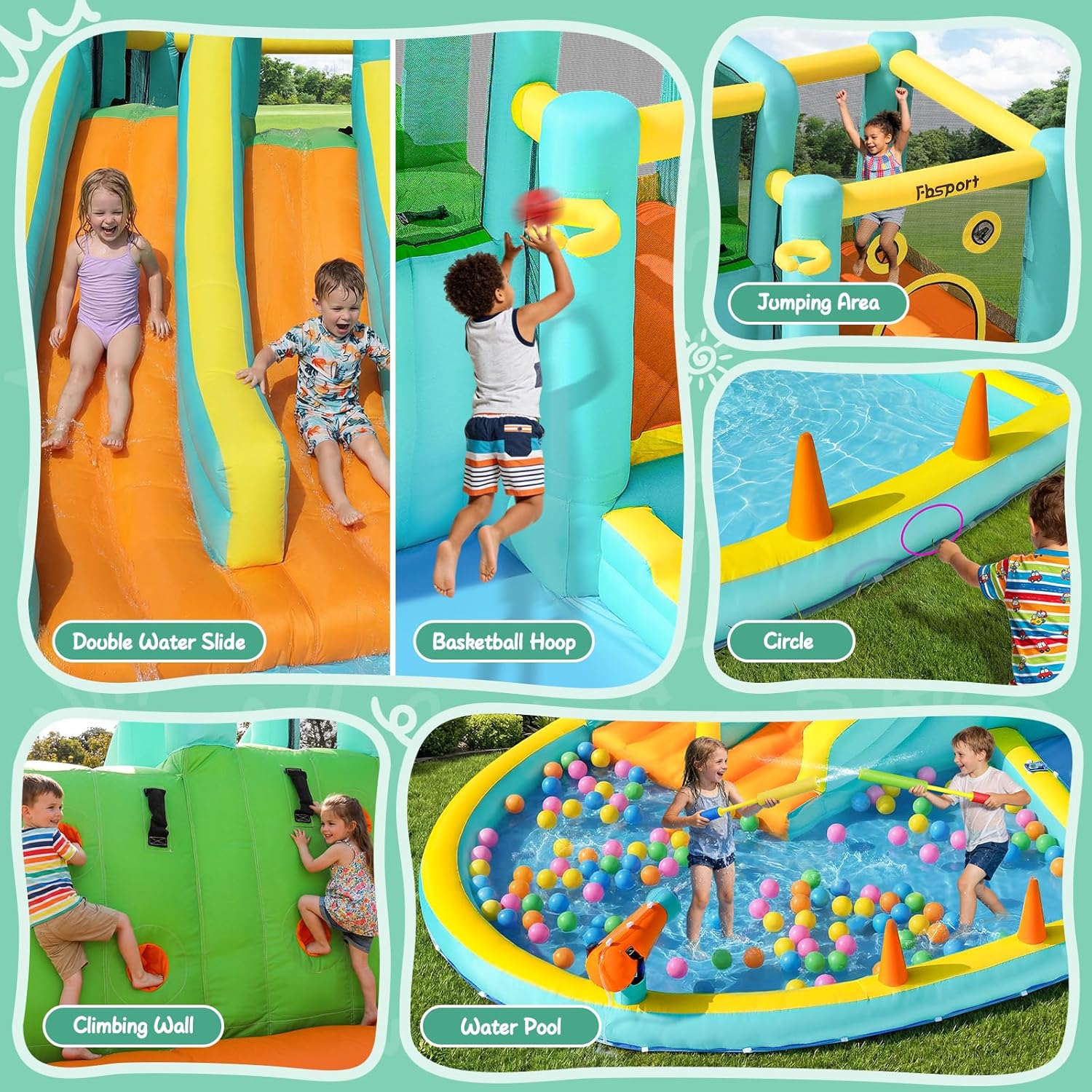 Parco Acquatico Gonfiabile a D - Kids Outdoor Water Slide recensione e prezzo