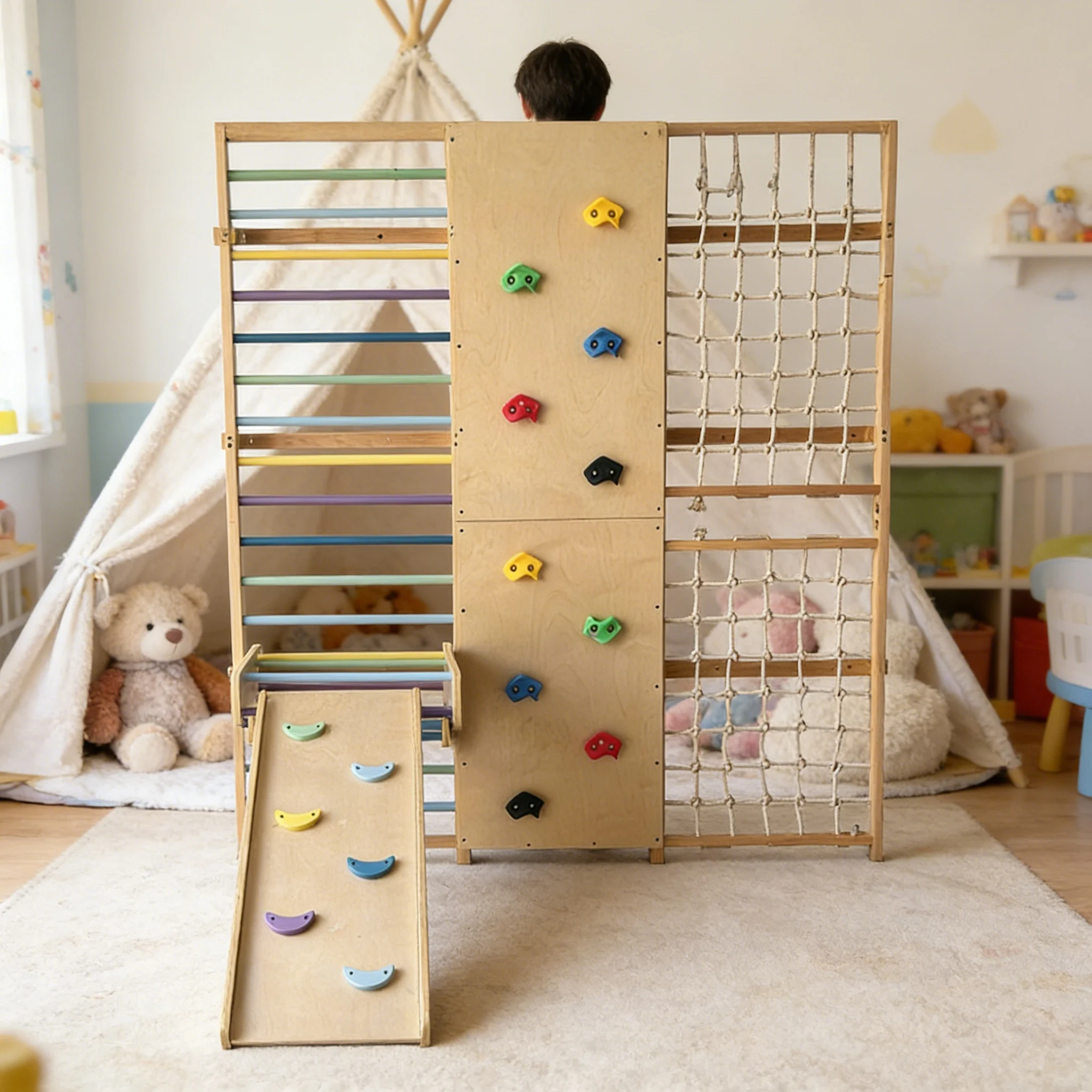 Struttura per Arrampicata Prof - Kids Outdoor Wooden Climbing Frame recensione e prezzo