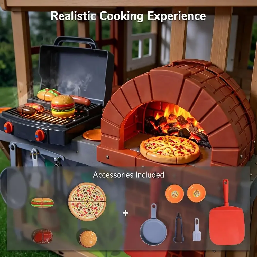 Casetta da gioco in legno per  - Kids Outdoor Wooden Playset recensione e prezzo