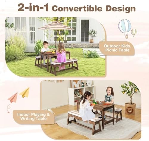 Tavolo da picnic per bambini,  - Kids Outdoor Umbrella For Table recensione e prezzo