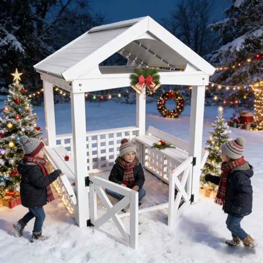 Casetta da gioco in legno per  - Kids Outdoor Bench recensione e prezzo