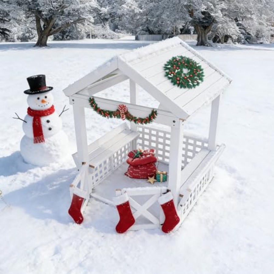 Casetta da gioco in legno per  - Kids Outdoor Bench recensione e prezzo
