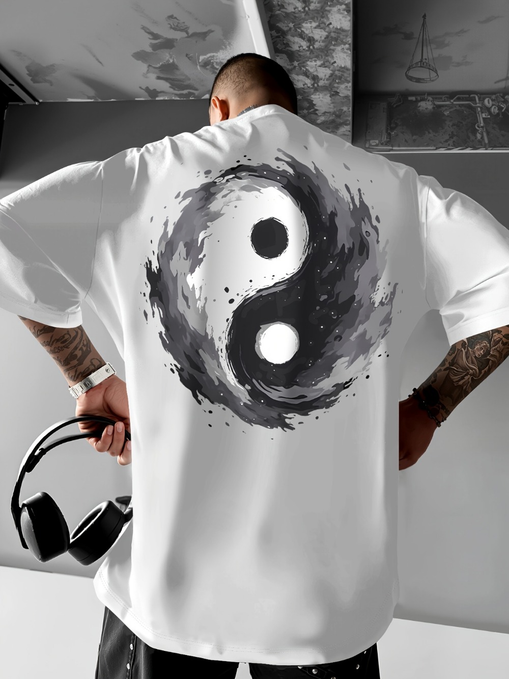 T-shirt da uomo Harajuku nero  - Kids Outdoor Outfit recensione e prezzo