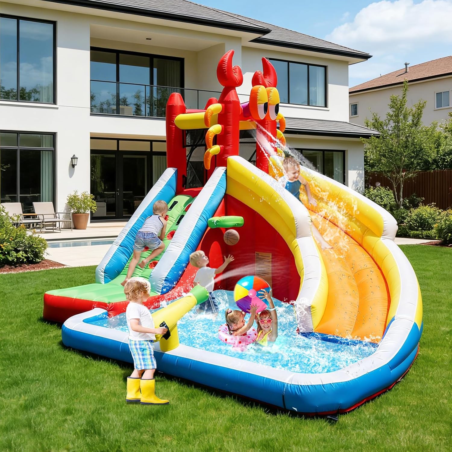 Grande Castello Gonfiabile con - Kids Outdoor House recensione e prezzo